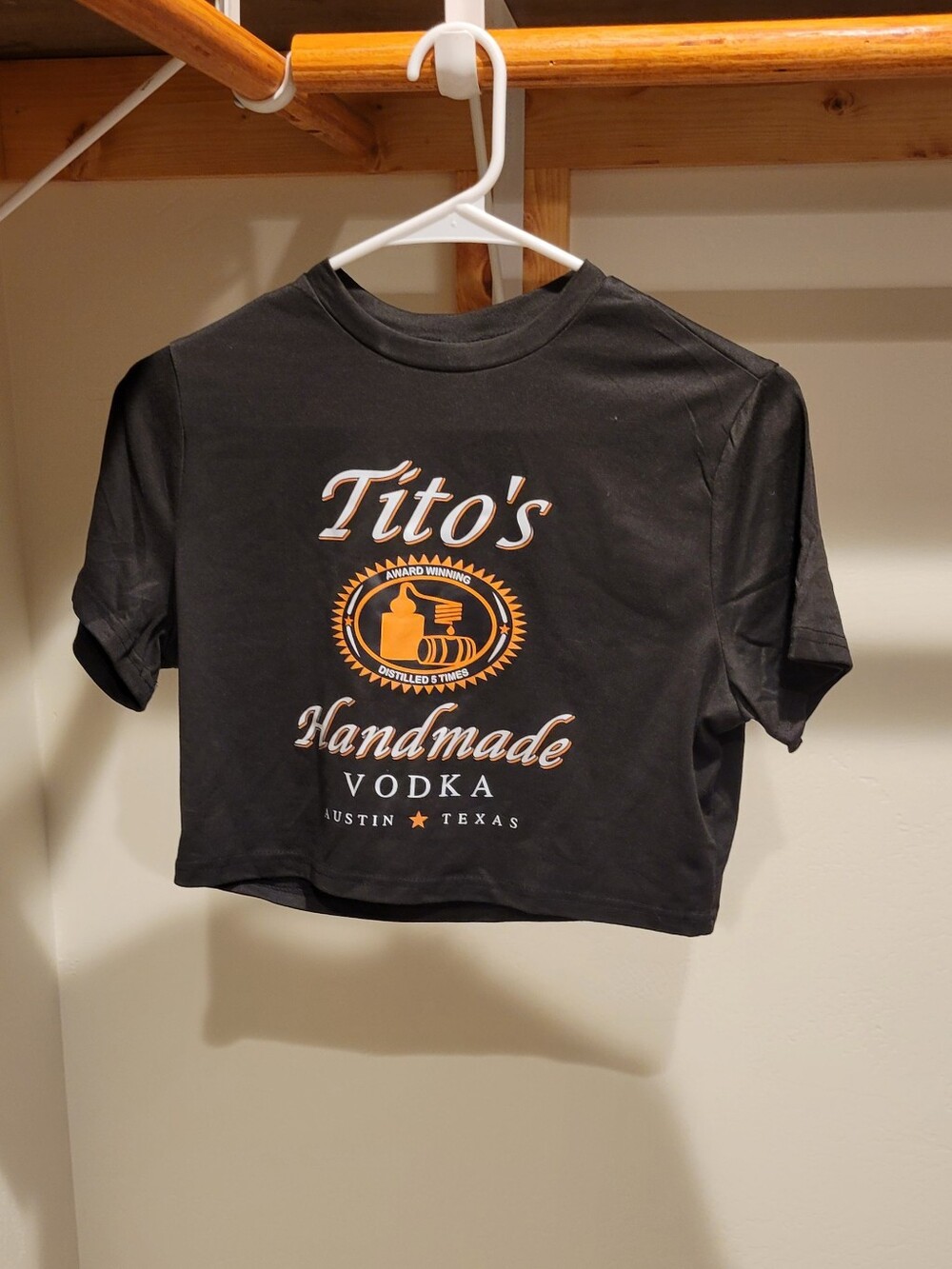 Tito's Handmade Vodka Black Crop Top